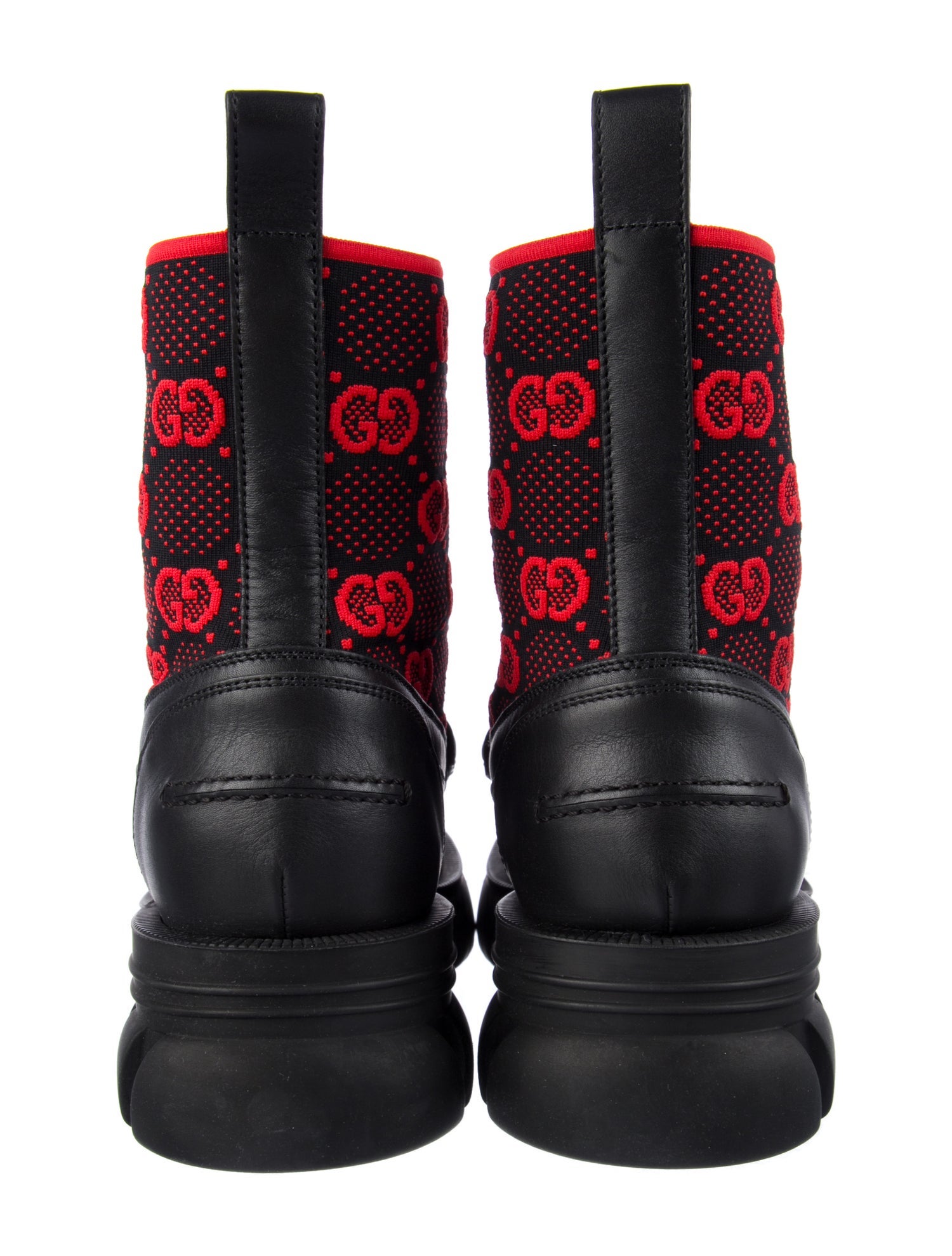 Gucci GG Logo Leather Sock Boots